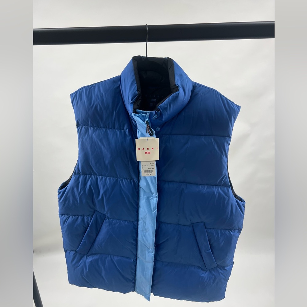 Marni Blue Puffer Vest Unisex